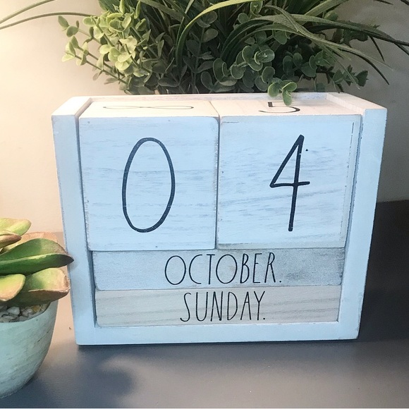 SOLD Block Calendar by Rae Dunn - Picture 2 of 6